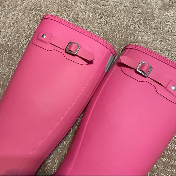 {Hunter} Original Short Rain Boots | Matte Pink ~ Size 5 - Picture 7 of 16